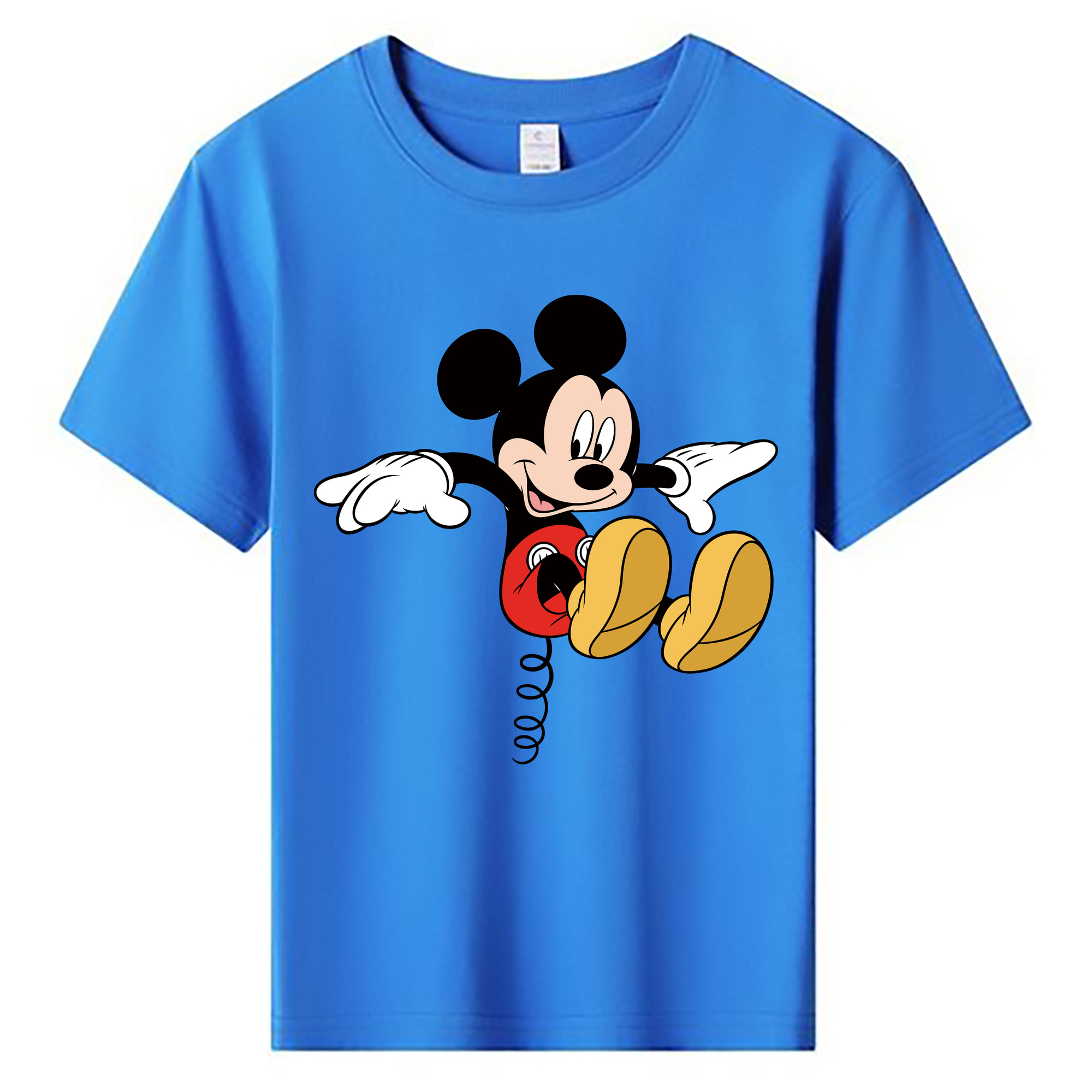 ミッキーマウス Mickey Mouse 綿100％キッズTシャツ（フロントプリント）